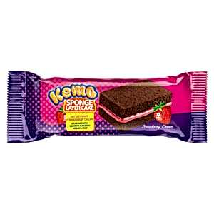 Çi̇lek Aromali Kremali Kakaolu İki̇ Katli Kek